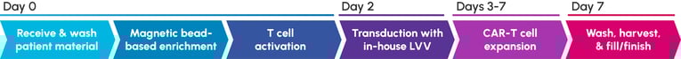 CAR-T processes timeline